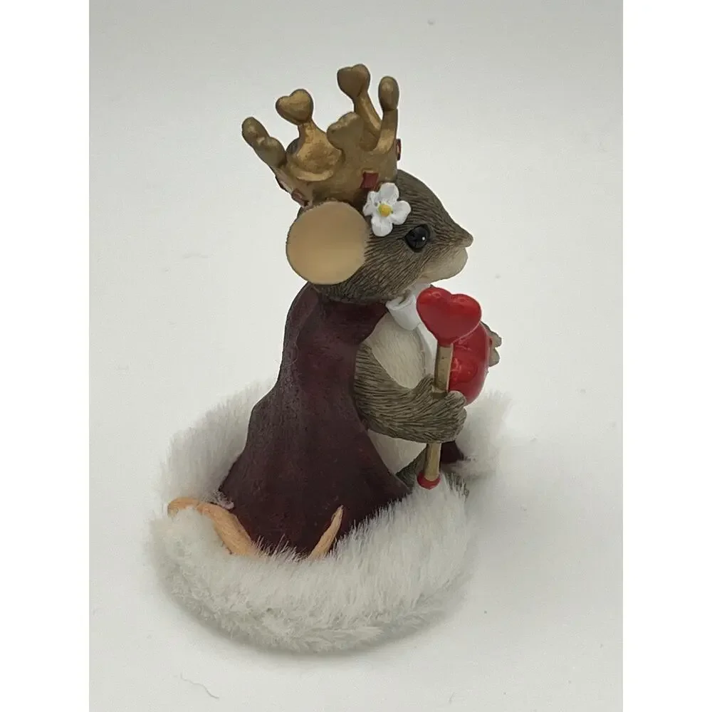 Charming Tails Queen of My Heart Mouse Figurine Fitz & Floyd 84/114 Heart Gift
